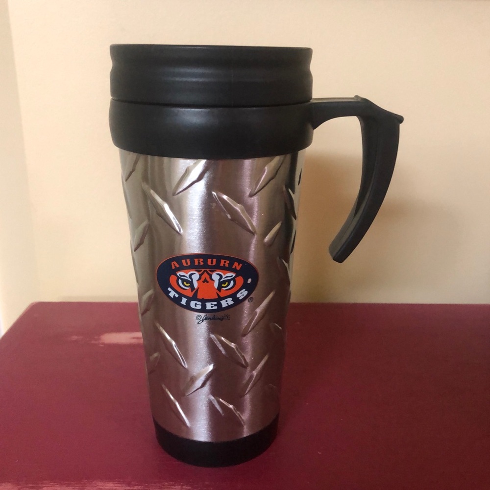 AUBURN TIGERS Stainless Steel Mug with Handle and Sliding Spill-Resistant Lid🧡💙